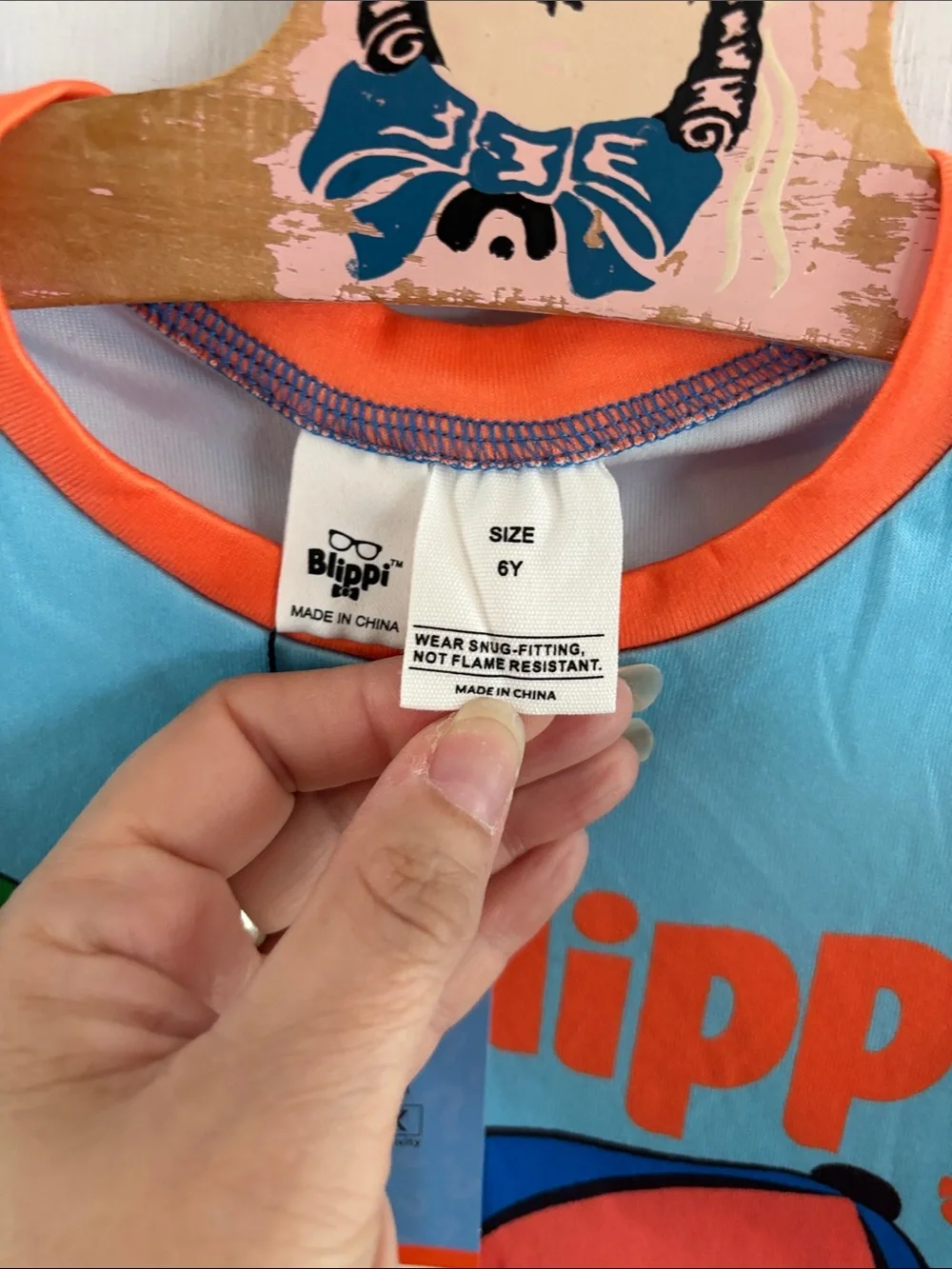 Blippi short sleeve pajama top Size 6
